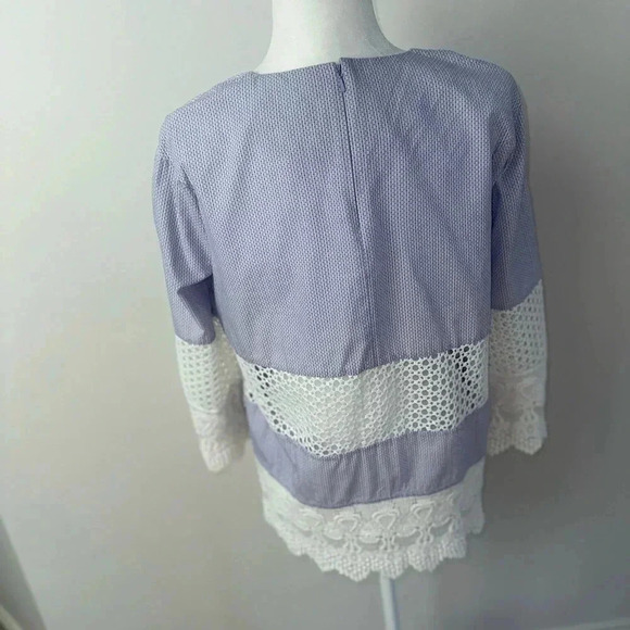FRENCH CONNECTION Kyra Cotton Lace Crochet Tunic size 4 (xs) - Picture 6 of 8